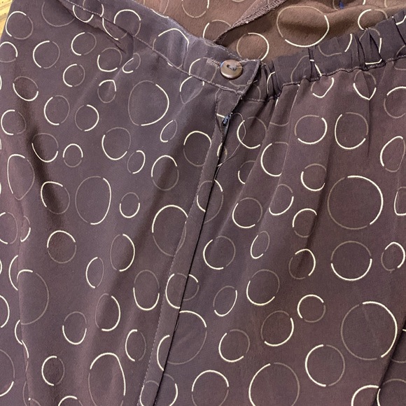 Long modest brown and tan designed Briercreek skirt - Picture 3 of 8